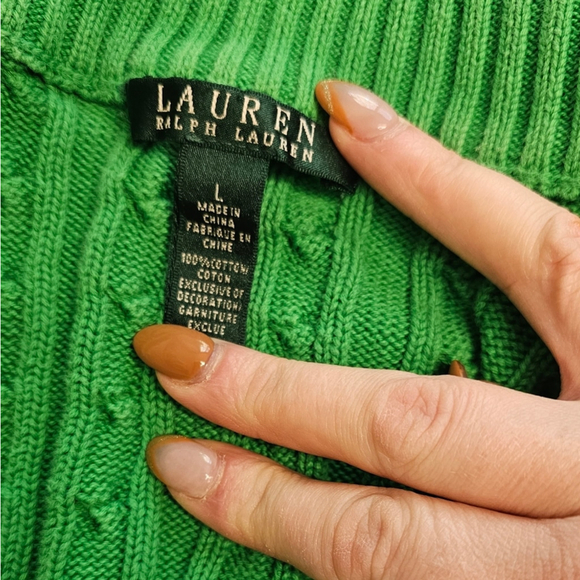 LAURAN BY RALPH LAUREN Y2K ZIPPER SWEATER. WOMWNS SZ LG. GENTLY USED. - Picture 5 of 7